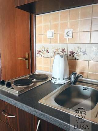 Апартаменты Apartments Villa Luka Свети-Стефан Номер-студио с 2 односпальными кроватями, террасой и видом на море-3